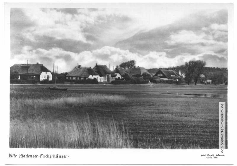 Fischerhäuser in Vitte - 1955