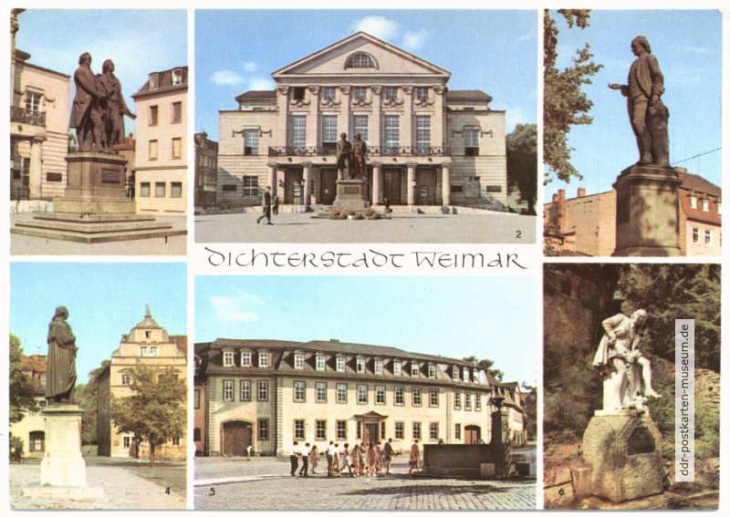 Goethe-Schiller-Denkmal, National-Theater, Denkmale, Goethe-Haus - 1975
