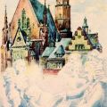Reklamekarte der Stadt Leipzig für erste Leipziger Friedensmesse (Thomaskirche) - 1946
