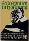 Werbepostkarte für den Deutschen Evangelischen Kirchentag in Leipzig - 1954