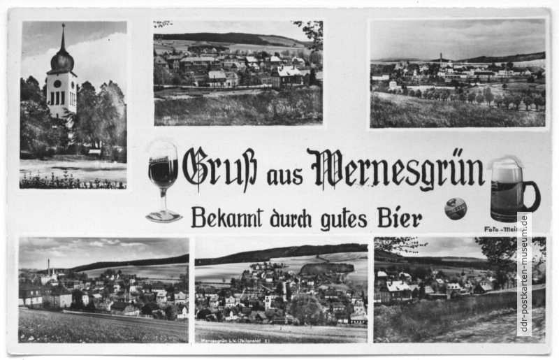 Gruß aus Wernesgrün - Bekannt durch gutes Bier - 1960