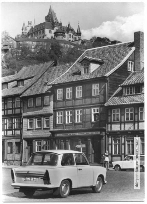 Schöne Ecke mit Blick zum Schloß Wernigerode - 1974