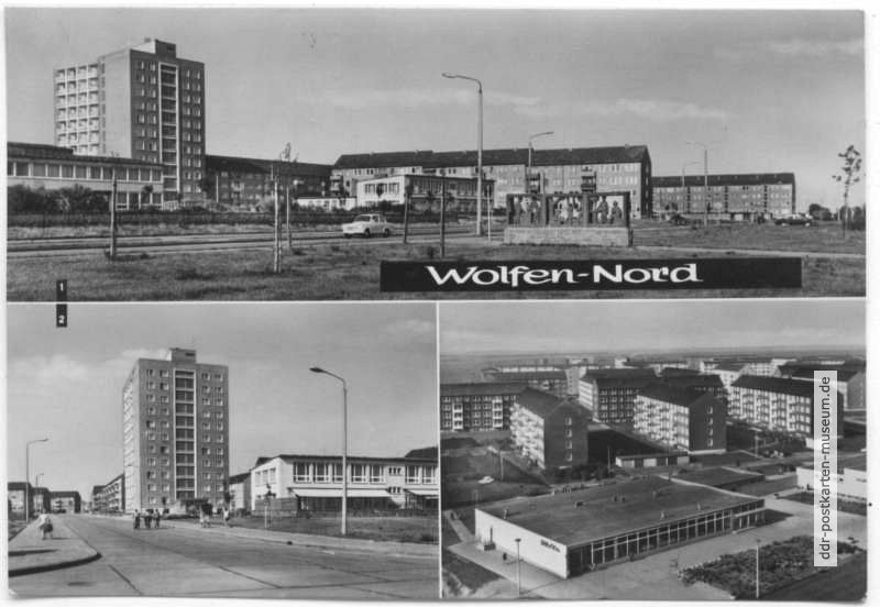 Wolfen-Nord, Straße der Chemiearbeiter, Straße der Republik - 1970