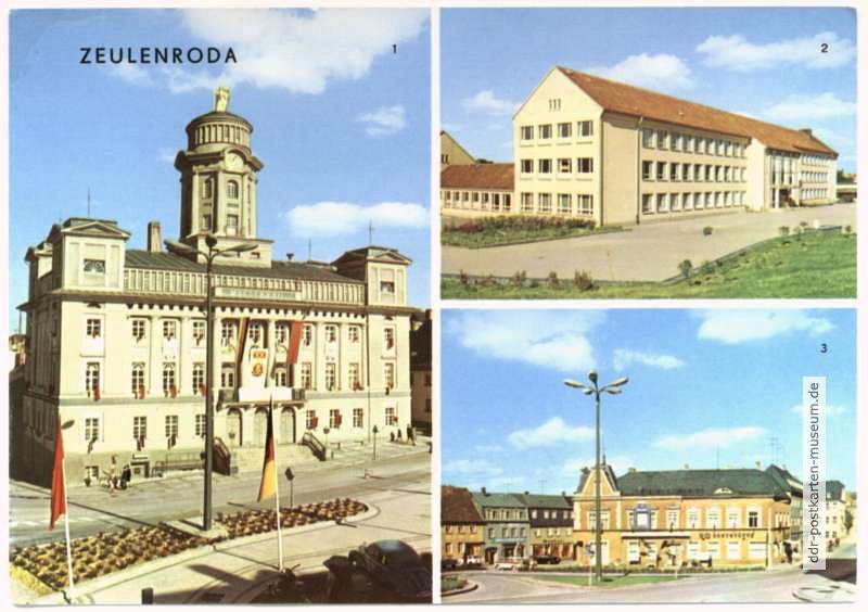 Rathaus, Hubert-Westhoff-Oberschule, Karl-Marx-Platz - 1970