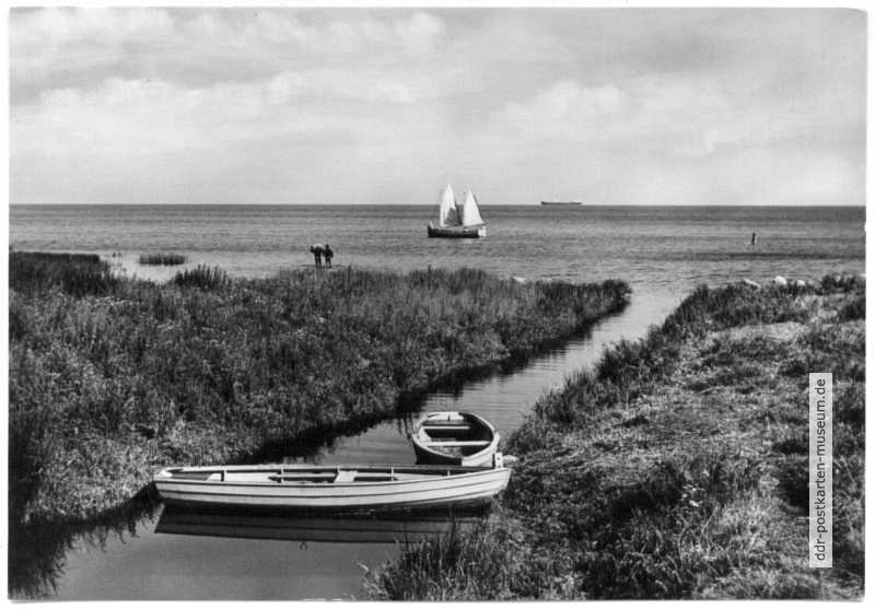 Zierow, Bootskanal zum Meer - 1963