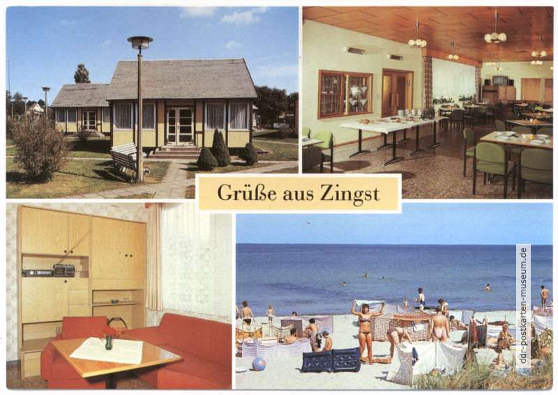 Bungalowdorf, Speisesaal, Raum im Bungalow, Strand - 1990