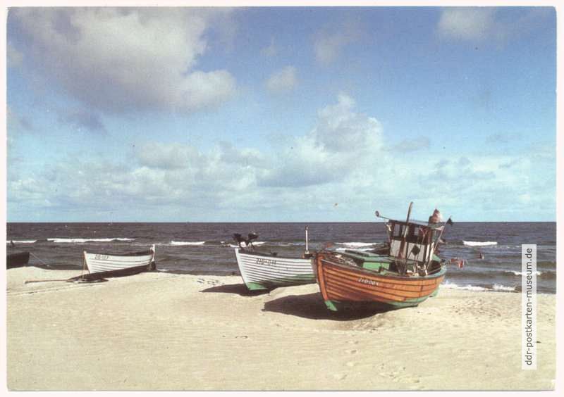 Fischerboote am Fischerstrand - 1987
