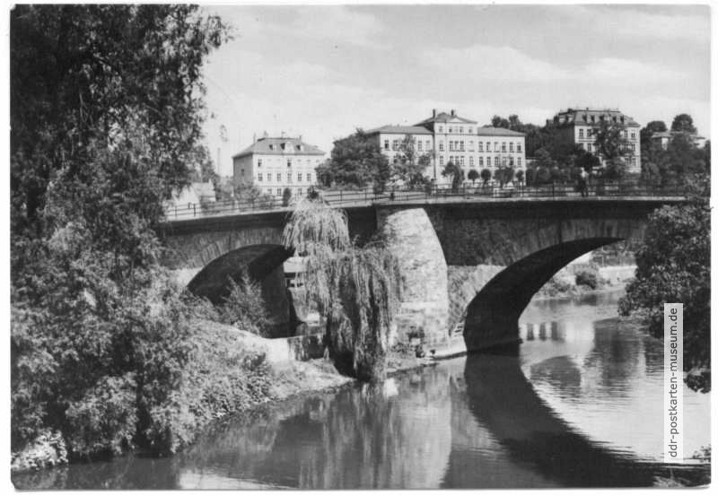 Blick auf Zschopau-Brücke und Erweiterte Oberschule - 1970