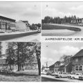 Ahrensfelde bei Berlin, Oberschule / Sportstätte / VVN-Denkmal /  Cafe Zinn - 1975