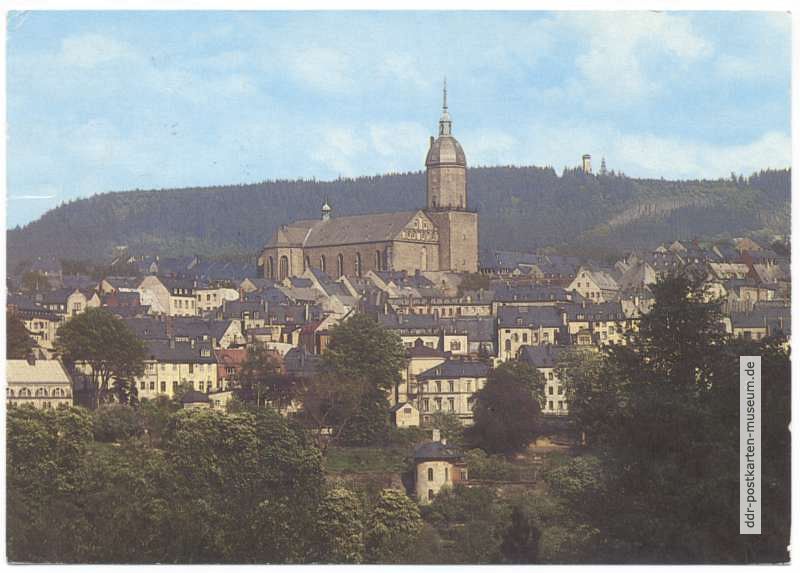 Annaberg mit St. Annen-Kirche und Pöhlbergturm - 1990