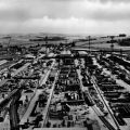Blick auf das Montagelager vom Kraftwerk Hagenwerder - 1975