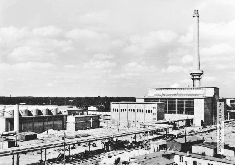 Betriebsgelände des VEB Papierfabrik in Schwedt - 1964