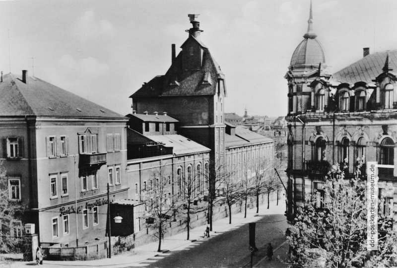 Blick auf den Betrieb des VEB Radeberger Brauerei - 1962
