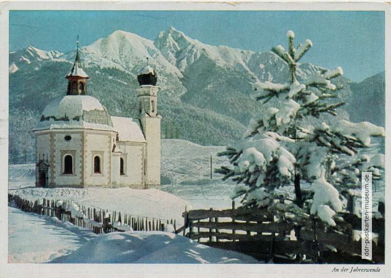 Seekirchl gegenüber Heitherspitze bei Seefeld (Tirol) - 1949 / 1954
