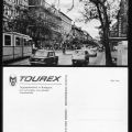 Vorder- und Rückseite einer Ansichtskarte für Urlauber im Tourex-Zug mit Leninstraße in Budapest - 1981Ungarn-Budapest-3