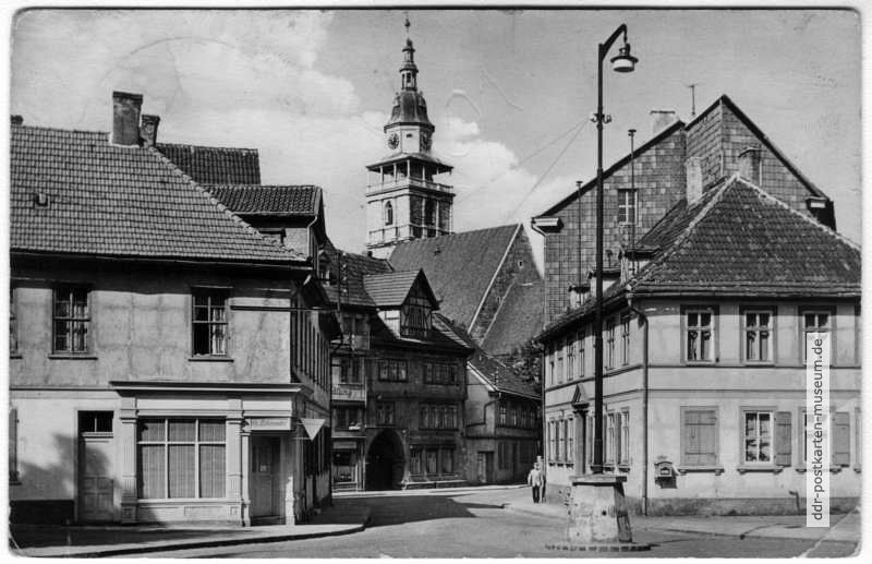 Blick von der Wilhelm-Pieck-Promenade zur Marktkirche - 1966
