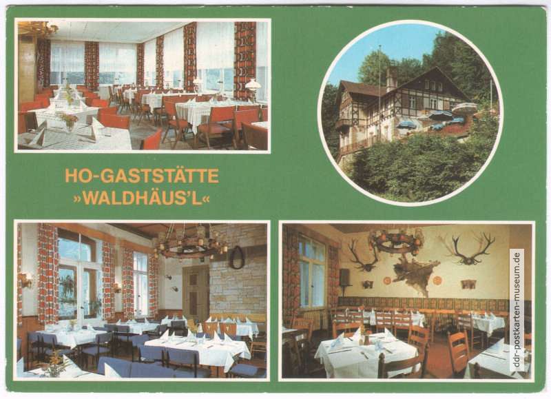 HO-Gaststätte "Waldhäus´l" - Gastraum, Baude, Jagdzimmer - 1982