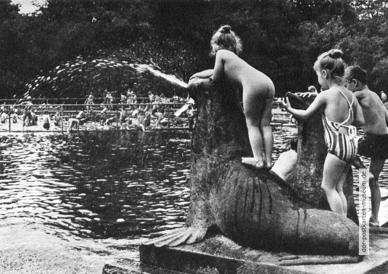 Kinderplanschbecken im Tierpark Berlin - 1966