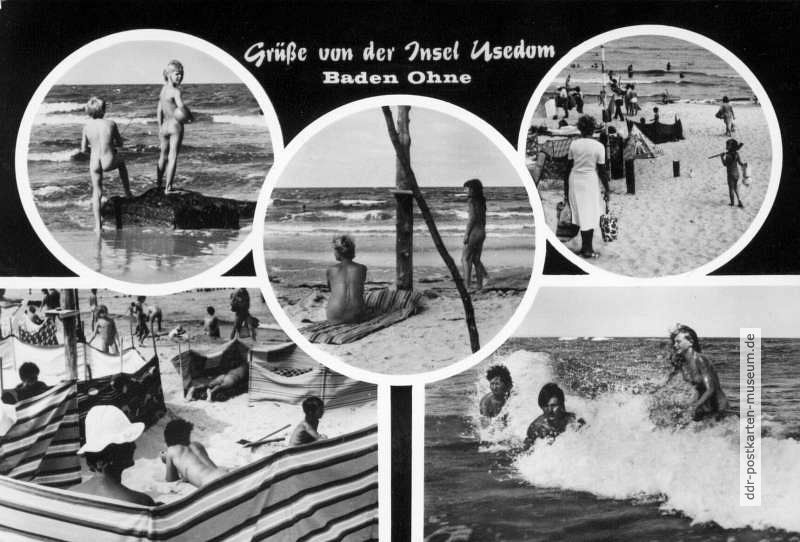 Baden ohne, Grüße von der Insel Usedom - 1985 / 1988