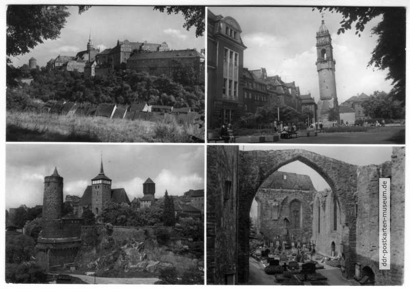 Ortenburg, Reichenturm, Wasserkunst, Ruine der Nikolaikirche - 1984