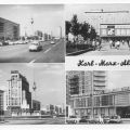 Karl-Marx-Allee mit Wohnblock, Kino "International", "Haus des Kindes", "Cafe Moskau" - 1969