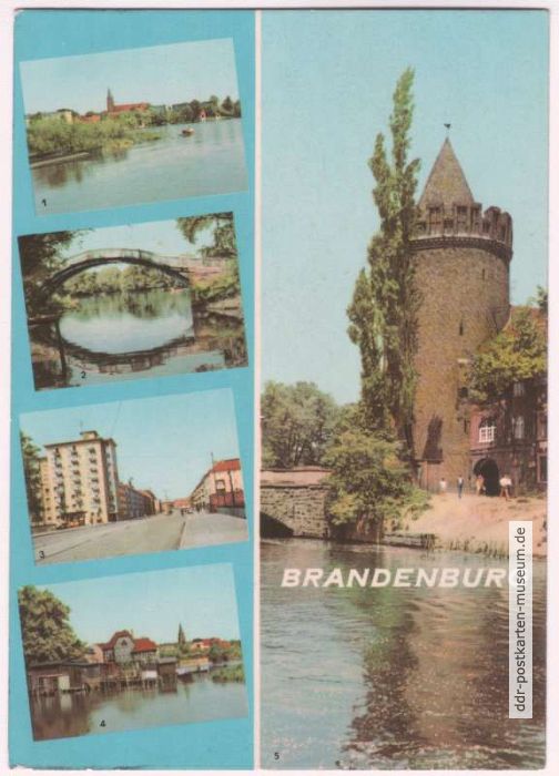 Mühlendamm, Krüger-Brücke, Friedensstraße, Steintorturm - 1963