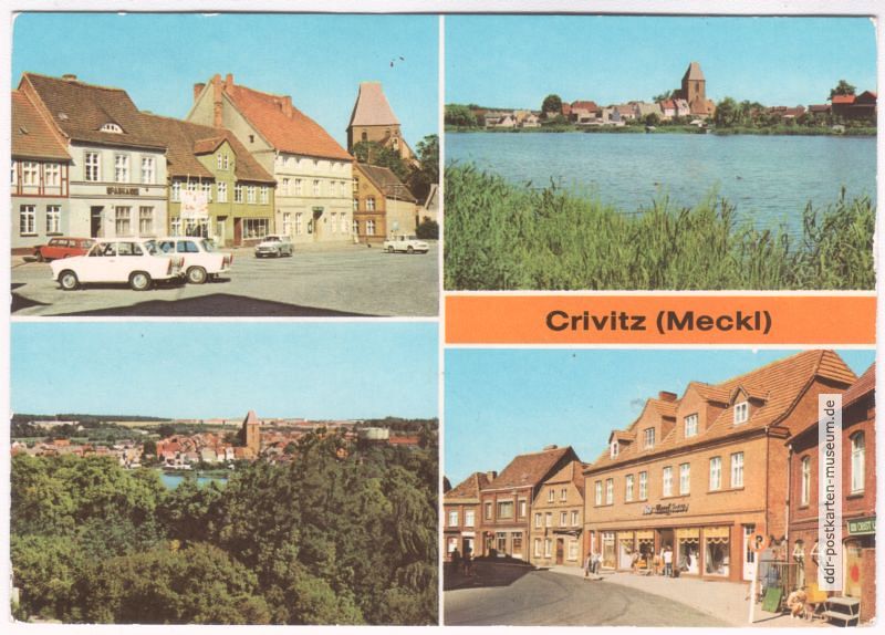Crivitz, Markt / Militzsee / HO-Kaufhaus - 1980
