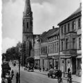 Zerbster Straße mit Katholischer Kirche - 1958
