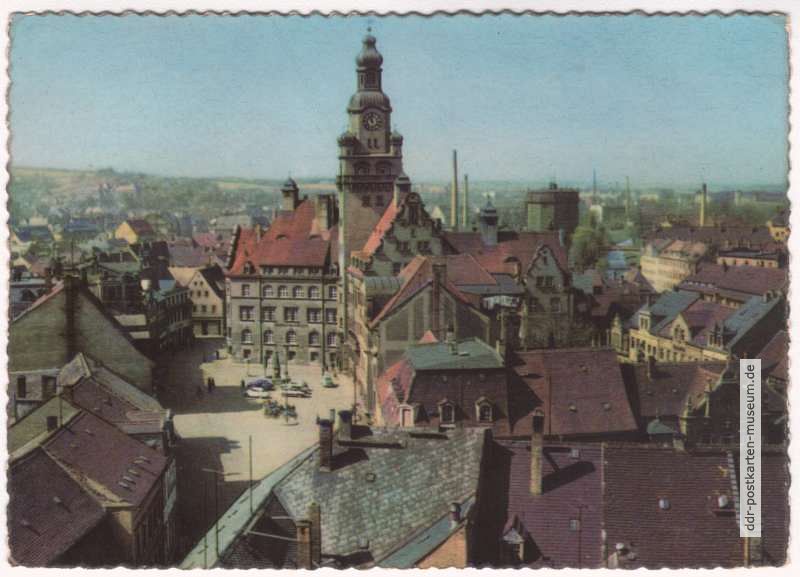 Blick zum Rathaus und Roter Platz - 1959