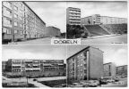 Neubauten an der Leninstraße, Leninplatz, Oberschule, Döbeln-Ost - 1977