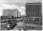 Interhotel "Newa", Prager Straße mit Straßenbahn Linie 11 - 1972