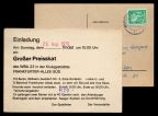 Drucksache von Klubgaststätte betreffs Mitteilung von Termin für Skat-Turnier - 1979
