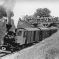 Dampflokomotive der Schmalspurbahn in Oelsnitz (Erzgebirge) - 1965