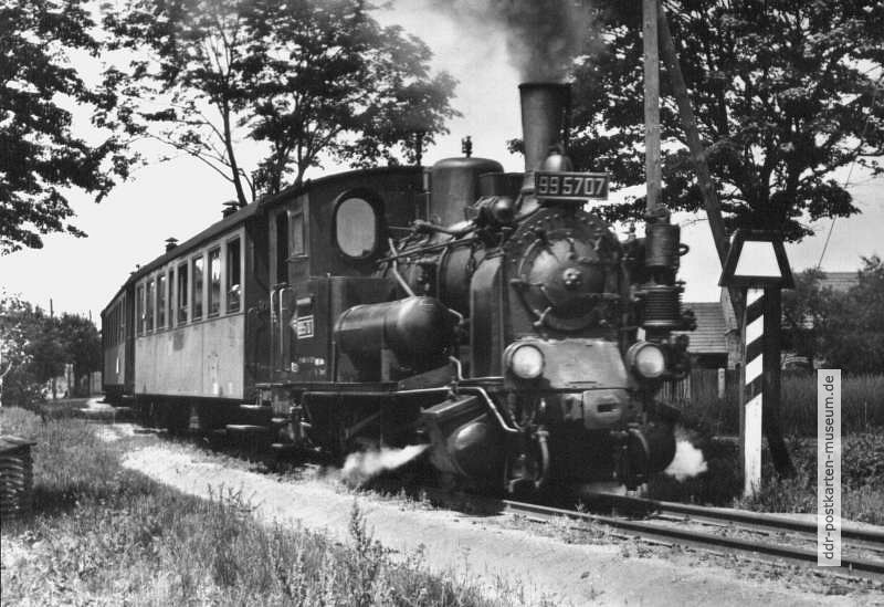 Dampflok 995707 der Spreewaldbahn - 1975