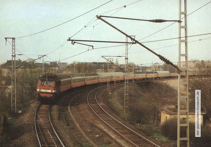 Elektrifizierte Strecke im "Zug der Zeit" - 1985 