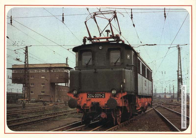 Betriebsfähige Museumslokomotive 204 001, gebaut 1932 von AEG - 1985