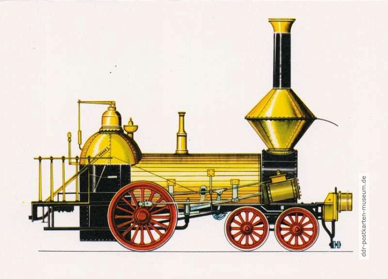 Norris-Lokomotive von 1839, gebaut in Wien (Österreich)