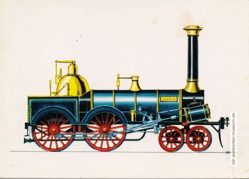 Lokomotive "Jaxt" von Baldwin, Philadelphia von 1845