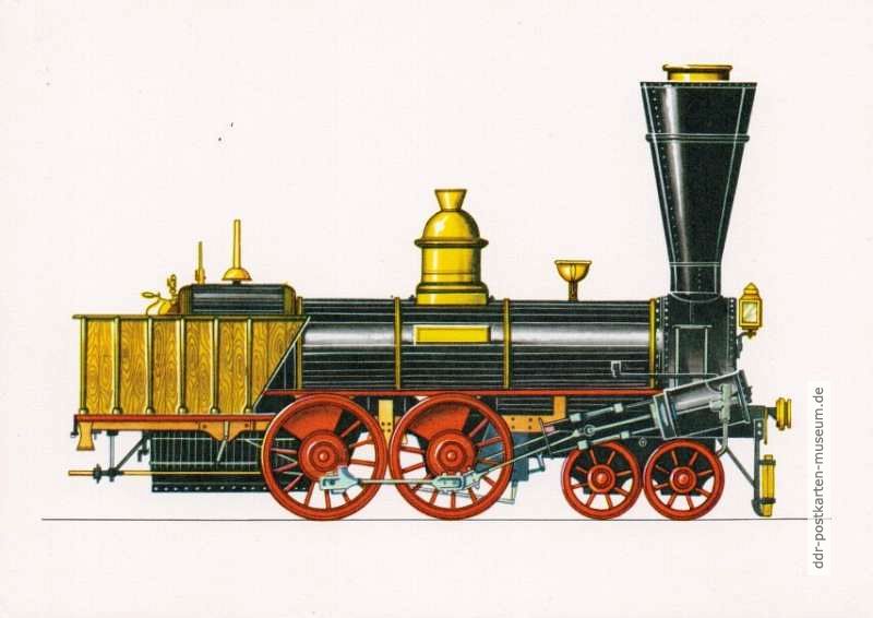Norris-Lokomotive "Admont" von 1844, gebaut in Wien (Österreich)