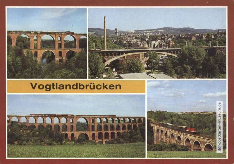 Vogtland-Brücken: Elstertal- / Friedrich-Ebert- / Göltzschtal- / Syratalbrücke - 1986