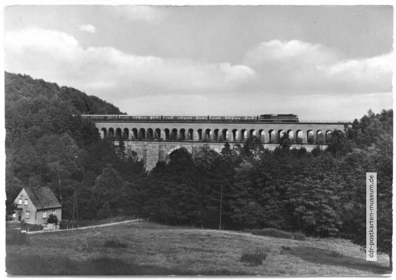 Heiligenborner Viadukt im Zschopautal bei Waldheim - 1980