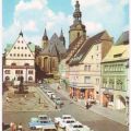 Blick über den Marktplatz zur St. Andreas-Kirche und Stadtturm - 1971