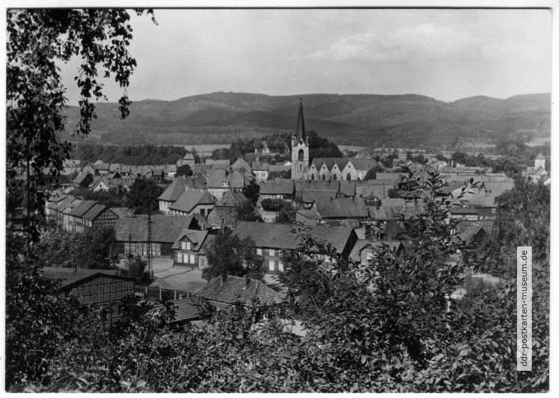 Blick vom Burgberg auf Ellrich - 1970