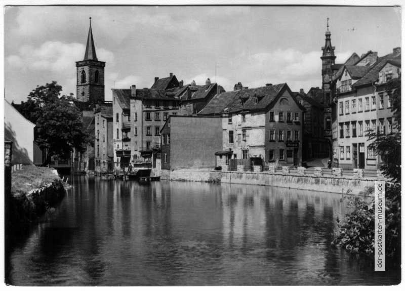 Blick zur Altstadt mit Gera, Junkersand und Aegidienkirche - 1960