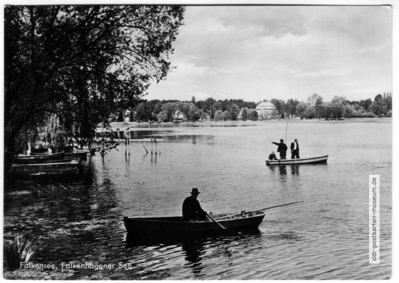 Angler auf dem Falkenhagener See - 1967