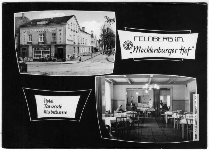 HO-Gaststätte "Mecklenburger Hof" (Hotel, Tanzcafe, Klubräume) - 1963