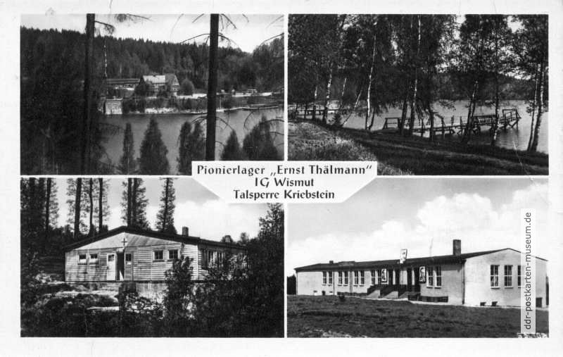 Pionierlager "Ernst Thälmann" der IG Wismut an der Talsperre Kriebstein - 1955