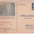 Ganzsache FP 1 für Aufbau-Lotterie 1952- 12 Pfennig Wilhelm Pieck, Motiv: Strausberger Platz mit Kinderkaufhaus