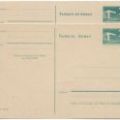 Ganzsache P 85 mit Frage- und Antwortkarte von 1982 - 10 Pfennig aus Dauerserie, Palast der Republik