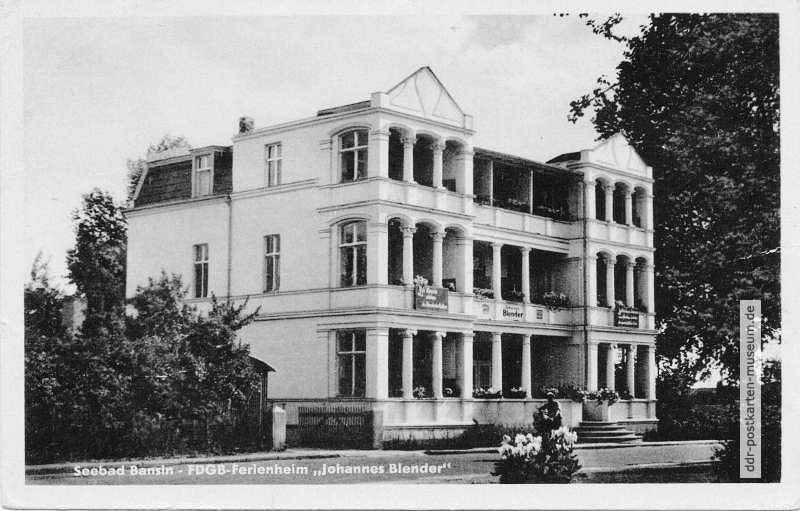 Bansin, FDGB-Ferienheim "Johannes Blender" - 1954